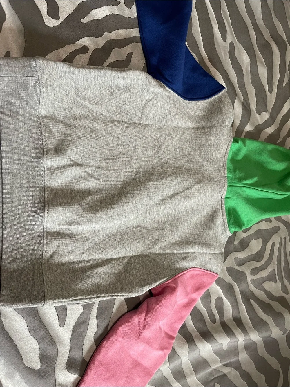 Ralph Lauren Colorblock Polo Bear Hoodie - Gray, Green, Blue, Pink